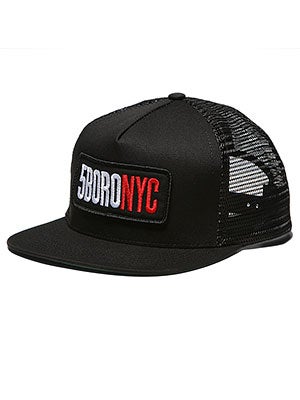 5boro NYC Logo Snapback Hat Black Adj.