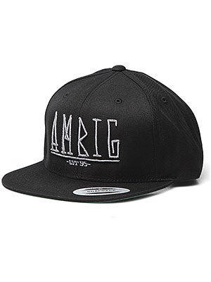 Ambig Handmade Snapback Hat Black Adj.