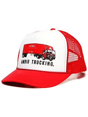 Ambig Trucking Mesh Hat Red/White Adj.