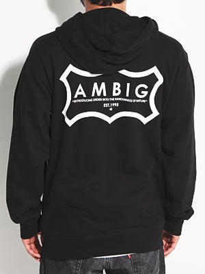 Ambig Typed Hoodzip Black MD