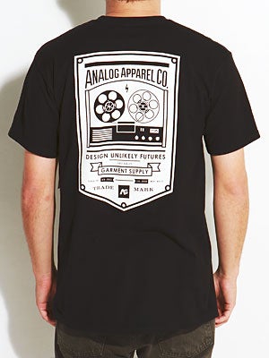 Analog Reel 2 Reel Tee Black SM