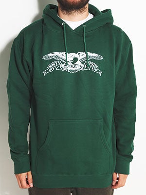 Anti Hero Basic Eagle Hoodie Hntr Green/White MD