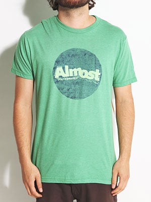 Almost Crusty Chest Tee Heather Kelly Green SM