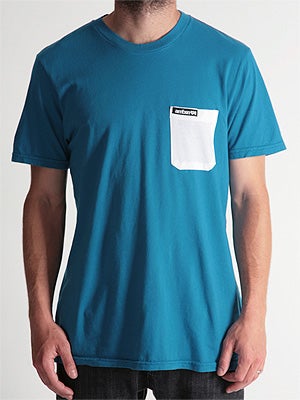 ambsn Contrast Knit Tee Blue SM