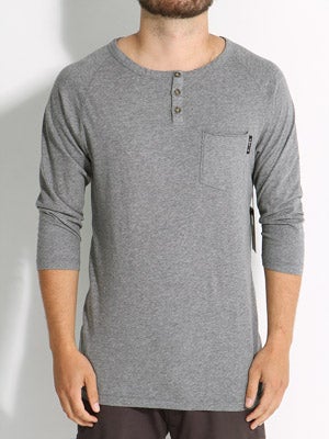 Ambig Pancho 3/4 Sleeve Henley Grey XXL