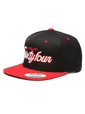 Ashbury 64 Snapback Hat Black/Red Adj.