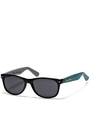 Brigada Kennedy Sunglasses Black/Teal w/ Black Lens