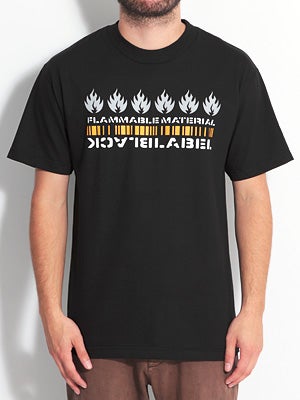 Black Label Flammable Material Tee Black SM