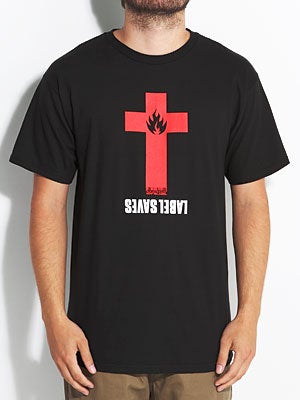 Black Label Label Saves Tee Black SM