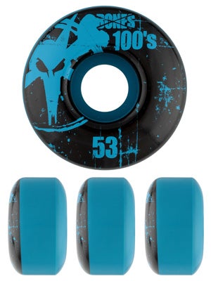 Bones 100's Blue Wheels