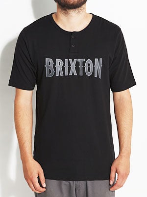 Brixton Benson Henley Shirt Black SM