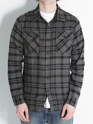Brixton Bowery Flannel Black/Grey Plaid LG