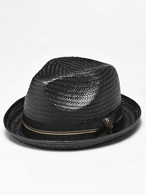Brixton Castor Fedora Black Straw SM