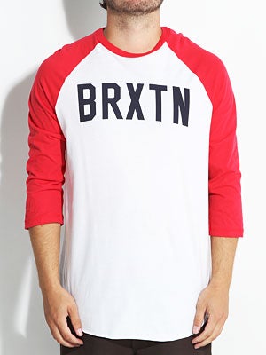 Brixton Cub 3/4 Sleeve Shirt Red/White MD