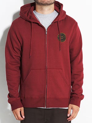 Brixton Civil Hoodzip Burgundy XXL