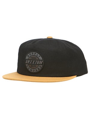 Brixton Council Hat Black/Gold Adj.