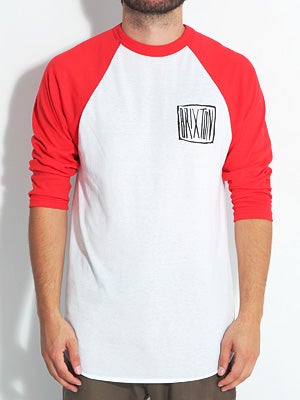 Brixton Crash 3/4 Sleeve Shirt White/Red XL