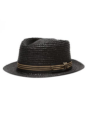 Brixton Delta Fedora Black Straw MD