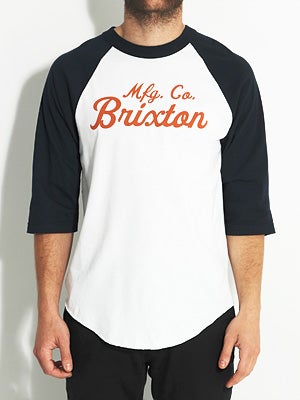 Brixton Glory 3/4 Sleeve Shirt White/Navy MD