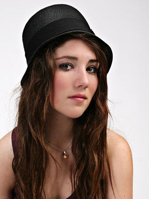 Brixton Iris Girl's Hat Blk Straw MD