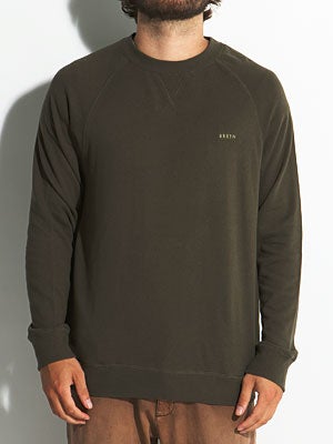 Brixton Junction Custom Crew Sweatshirt Olive SM