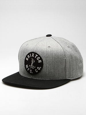 Brixton Oath Hat Heather Grey/Black Adj.