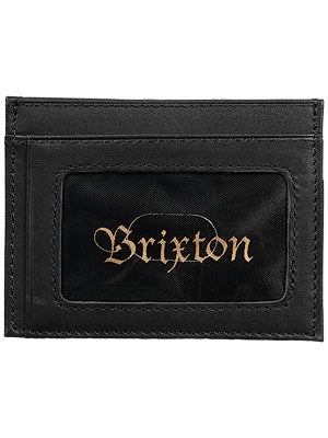 Brixton Otis Leather Card Wallet Black