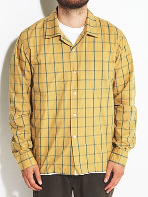 Brixton Owen Custom Woven Shirt Blue/Yellow MD
