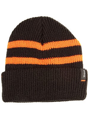 Brixton Portland Beanie Black/Orange Stripe