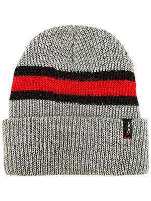 Brixton Portland Beanie Heather Grey/Red