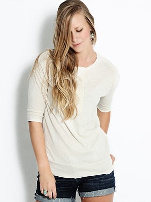 Brixton Girl's Prine Henley Oatmeal XS