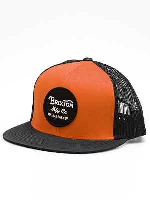 Brixton x SW Wheeler Hat Black/Orange Adj.