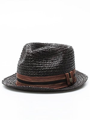 Brixton Somber Fedora Black Straw SM