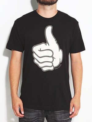 Bro Style Big Thumbs Up Tee Black SM