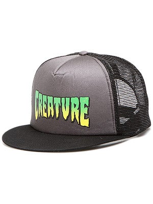 Creature Logo Mesh Hat Black/Grey Adj.
