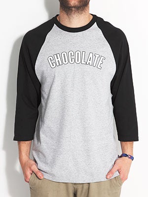 Chocolate League 3/4 Tee Heather Grey/White SM