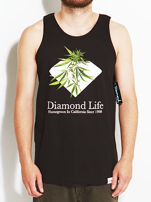 Diamond Homegrown Tank Top Black SM
