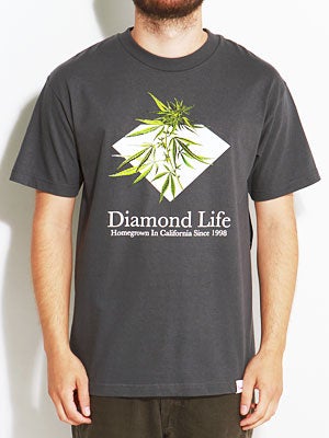 Diamond Homegrown Tee Charcoal SM