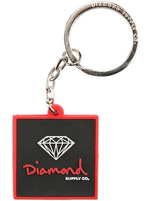 Diamond Rubber OG Sign Key Chain Red/Black
