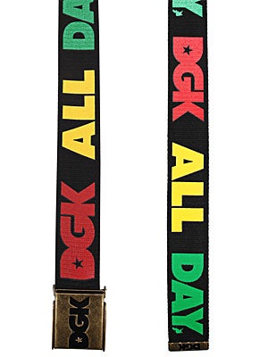 DGK All Day Scout Belt Rasta One Size
