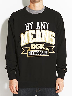 DGK Any Means Crew Fleece Black SM