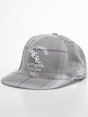 DGK From Nothing Plaid Snapback Hat Grey Adj.