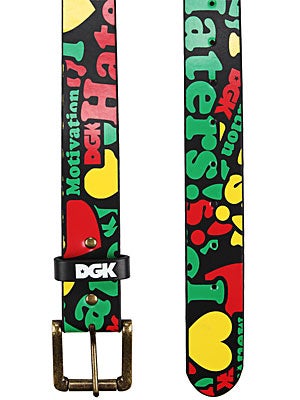 DGK Haters Collage Belt Rasta One Size