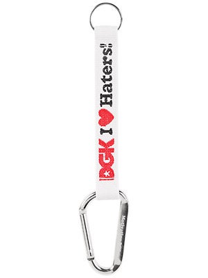 DGK Haters Carabiner Keychain  White
