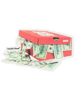 DGK Hustle Hard Sticker  Red