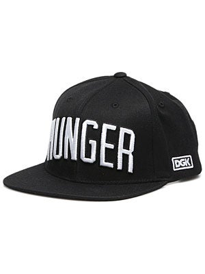 DGK Hunger Snapback Hat Black Adj.