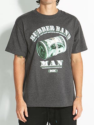 DGK Rubber Band Man Tee Charcoal SM
