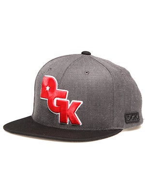 DGK Stagger Snapback Hat Charcoal Hthr/BlacK