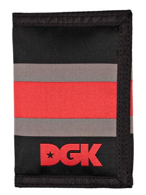 DGK Striped Tri-Fold Wallet Red