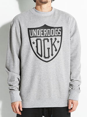 DGK Underdogs Crew Fleece Athletic Heather XL